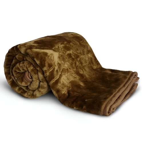 Floral Embossed Super Soft Heavy Blanket Color 2.2X1.4 M Size Coffee